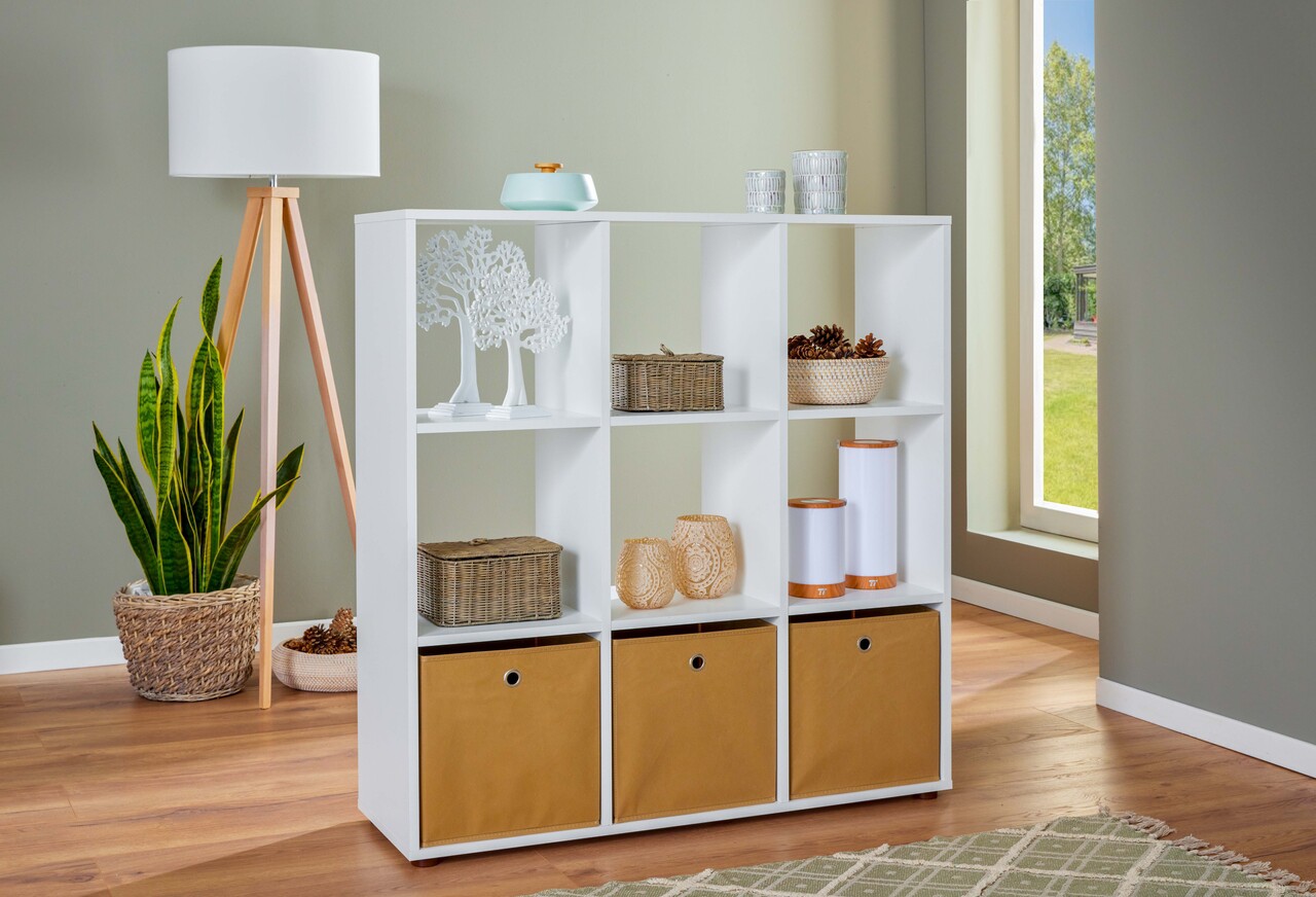 Corp biblioteca Cadore 9, Inter Link, 104.4x33x106.9 cm, lemn, alb - imagine 6